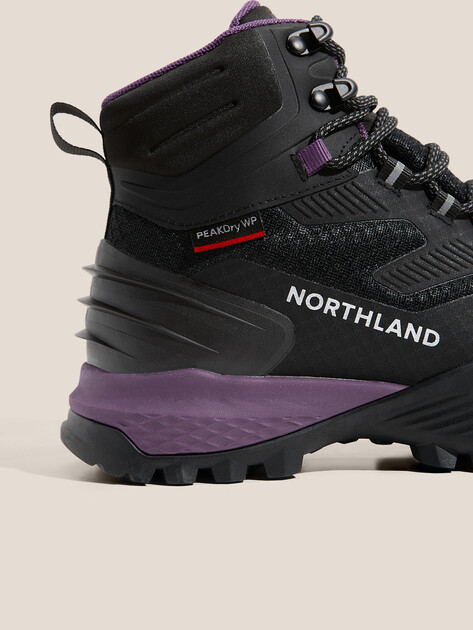 Женские кроссовки для хайкинга/треккинга NORTHLAND Brunn Mid W, Артикул 136992, черный | 4554323. Ракурс 3