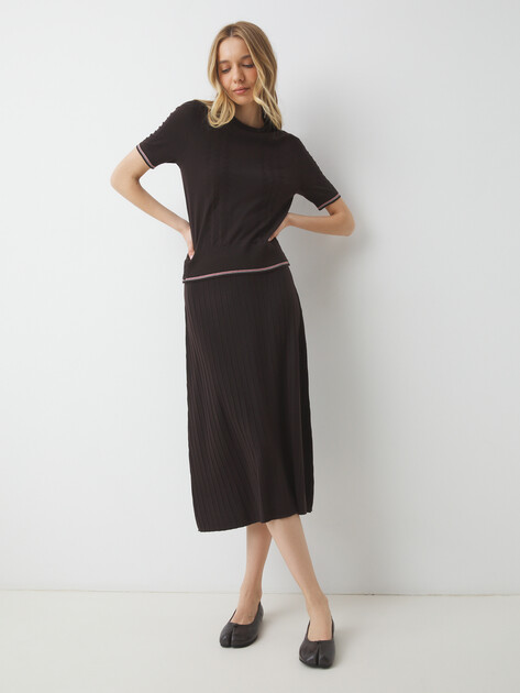 Женский костюм с юбкой MAISON DAVID, Артикул 6701-70159, шоколадный | 4556466. Ракурс 5