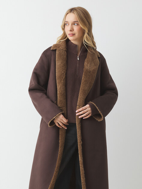 Женская дубленка MAISON DAVID KARINA_SDF-S, Артикул KARINA_SDF-S, шоколадный | 4557921. Ракурс 2