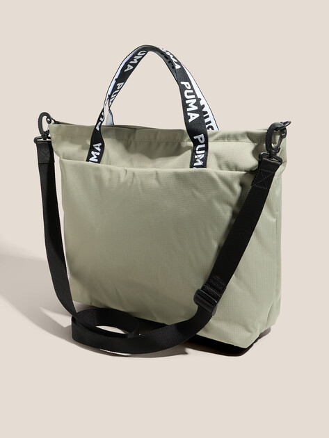 Женская сумка  PUMA AT ESS Shopper, Артикул 091856, зеленовато-бежевый | 4558176. Ракурс 3