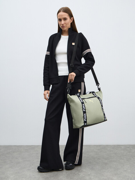 Женская сумка  PUMA AT ESS Shopper, Артикул 091856, зеленовато-бежевый | 4558176. Ракурс 5