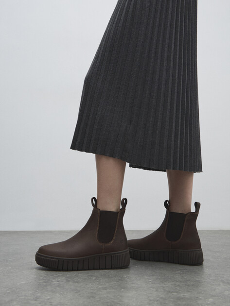 Женские челси TAMARIS JARMA, Артикул 1-1-25403-43, темно-коричневый | 4559949. Ракурс 6