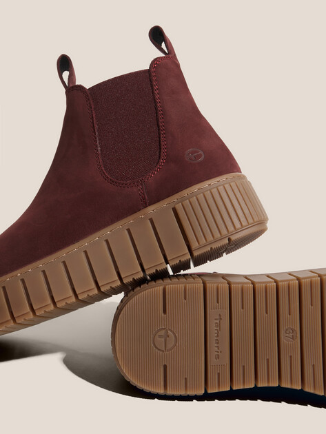 Женские челси TAMARIS JARMA, Артикул 1-1-25403-43, бордовый | 4559958. Ракурс 3
