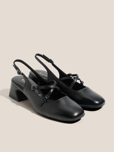 Женские туфли с открытой пяткой (слингбэк) TAMARIS MELILLA, Артикул 1-1-29662-45, черный | 4560211. Ракурс 2
