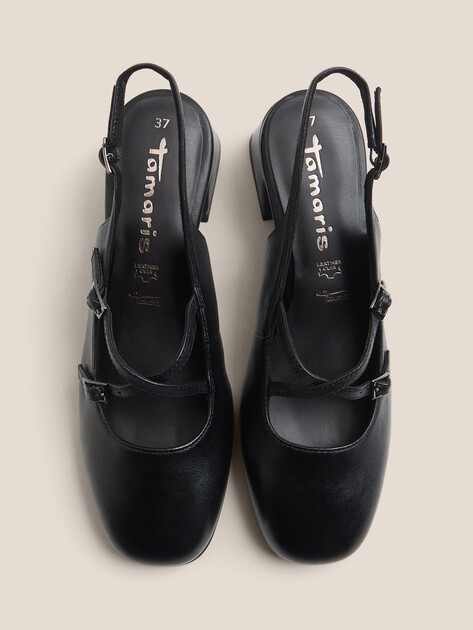 Женские туфли с открытой пяткой (слингбэк) TAMARIS MELILLA, Артикул 1-1-29662-45, черный | 4560211. Ракурс 4 Женские туфли с открытой пяткой (слингбэк) TAMARIS MELILLA, Артикул 1-1-29662-45, черный | 4560211. Ракурс 4