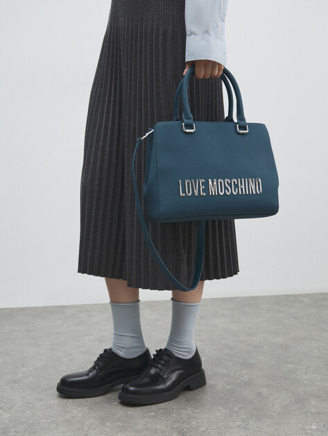 Женский тоут LOVE MOSCHINO BOLD LOVE, Артикул JC4022PP FW24, зелено-синий | 4560974. Ракурс 5