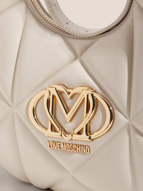 Женская сумка  LOVE MOSCHINO EMBOSSED Q, Артикул JC4082PP FW25, молочно-белый | 4561031. Ракурс 2