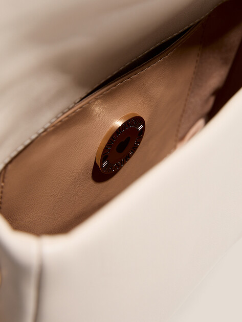 Кросс-боди LOVE MOSCHINO EMBOSSED Q, Артикул JC4084PP FW25, молочно-белый | 4561040. Ракурс 4