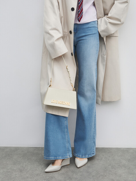 Женская сумка  LOVE MOSCHINO SMART DAILY BAG, Артикул JC4095PP FW25, молочно-белый | 4561315. Ракурс 5