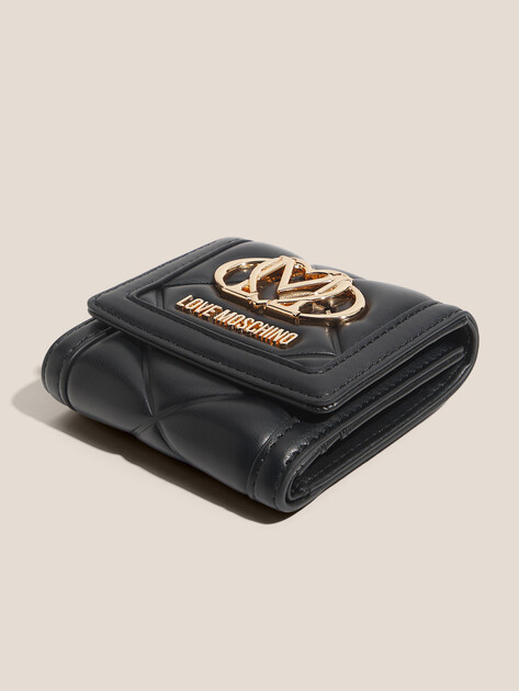 Женское портмоне LOVE MOSCHINO SLG EMBOSSED Q, Артикул JC5647PP, черный | 4561401. Ракурс 3