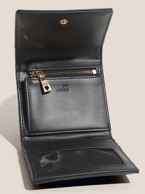 Женское портмоне LOVE MOSCHINO SLG EMBOSSED Q, Артикул JC5647PP, черный | 4561401. Ракурс 4