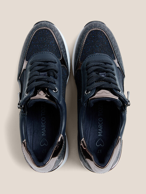 Женские кроссовки на танкетке MARCO TOZZI MAGANA, Артикул 2-2-23723-41, темно-синий | 4561579. Ракурс 4