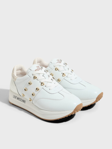 Женские кроссовки LOVE MOSCHINO DAILY RUNNING, Артикул JA15214G FW25, белый | 4562815. Ракурс 2