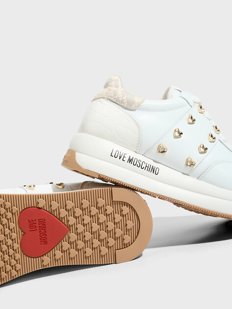 Женские кроссовки LOVE MOSCHINO DAILY RUNNING, Артикул JA15214G FW25, белый | 4562815. Ракурс 3