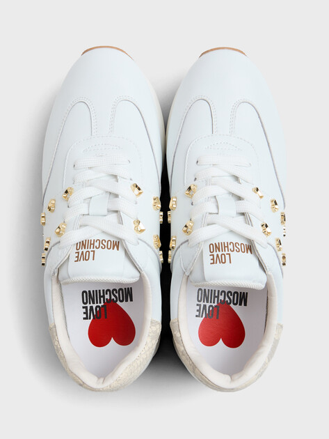 Женские кроссовки LOVE MOSCHINO DAILY RUNNING, Артикул JA15214G FW25, белый | 4562815. Ракурс 4
