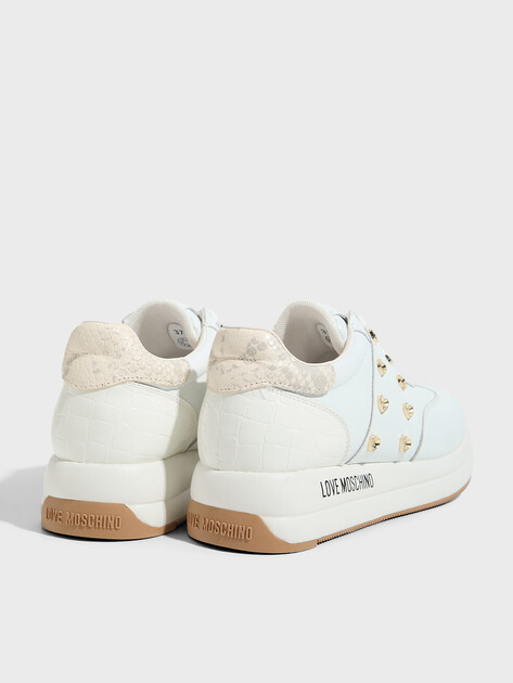 Женские кроссовки LOVE MOSCHINO DAILY RUNNING, Артикул JA15214G FW25, белый | 4562815. Ракурс 5