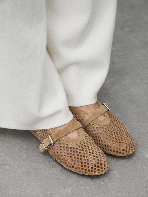 Балетки мэри-джейн TENDANCE, Артикул LT0516-207, пыльно-бежевый | 4564439. Ракурс 6