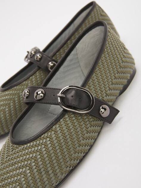 Балетки мэри-джейн TENDANCE, Артикул YS-48228A-1, серо-зеленый | 4570944. Ракурс 6