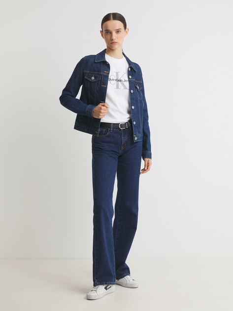 Женская футболка CALVIN KLEIN JEANS SS MONOLOGO ARCHIVE, Артикул 00040WL259, белый | 4572161. Ракурс 2