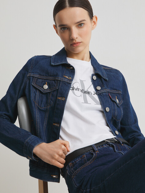 Женская футболка CALVIN KLEIN JEANS SS MONOLOGO ARCHIVE, Артикул 00040WL259, белый | 4572161. Ракурс 5