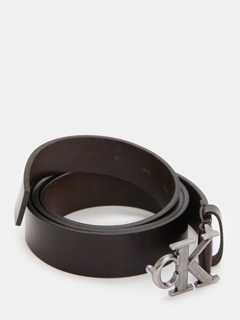 Мужской ремень CALVIN KLEIN JEANS ROUND MONO PLAQUE LTHR BELT, Артикул K50K512068, темно-коричневый | 4572475. Ракурс 2 Мужской ремень CALVIN KLEIN JEANS ROUND MONO PLAQUE LTHR BELT, Артикул K50K512068, темно-коричневый | 4572475. Ракурс 2