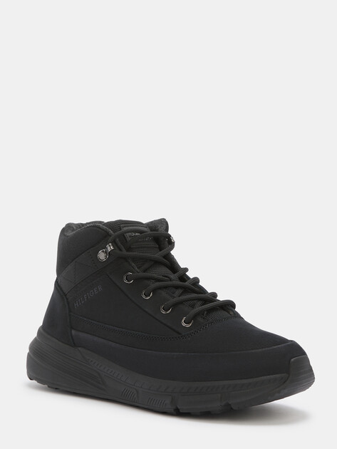 Мужские высокие кроссовки TOMMY HILFIGER HILFIGER WARM NUBUCK HYBRID MID BOOTS, Артикул FM0FM05189, черный | 4572975. Ракурс 3 Мужские высокие кроссовки TOMMY HILFIGER HILFIGER WARM NUBUCK HYBRID MID BOOTS, Артикул FM0FM05189, черный | 4572975. Ракурс 3