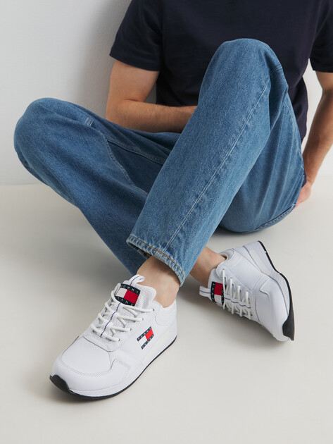 Мужские кроссовки TOMMY JEANS FLEXI RUNNER, Артикул EM0EM01409, белый | 4573001. Ракурс 2 Мужские кроссовки TOMMY JEANS FLEXI RUNNER, Артикул EM0EM01409, белый | 4573001. Ракурс 2