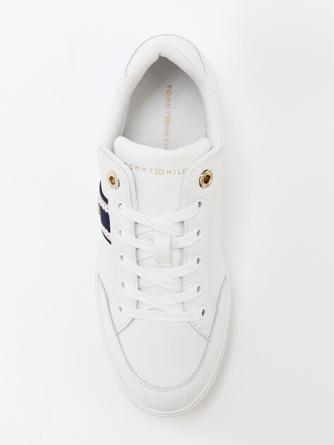 Женские кеды TOMMY HILFIGER WEBBING COURT SNEAKERS, Артикул FW0FW08071, белый | 4573203. Ракурс 5 Женские кеды TOMMY HILFIGER WEBBING COURT SNEAKERS, Артикул FW0FW08071, белый | 4573203. Ракурс 5