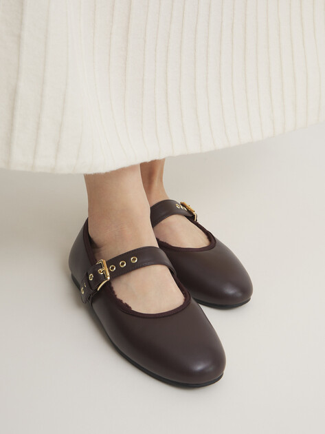 Балетки мэри-джейн TENDANCE, Артикул YS-38158A-13, темно-коричневый | 4574786. Ракурс 2