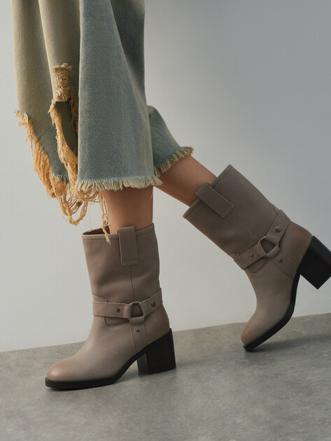 Женские полусапоги TENDANCE, Артикул YS-48225-82, серо-бежевый | 4575750. Ракурс 6