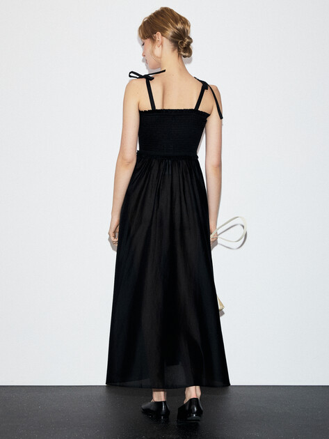 Женское платье KARL LAGERFELD karl dna signature ankle dress, Артикул A2W46009, черный | 4580164. Ракурс 4
