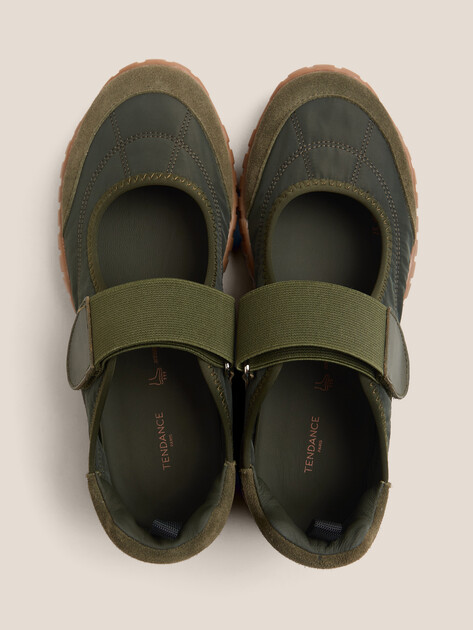 Женские слипоны TENDANCE, Артикул RS-X8566-1, хаки | 4581140. Ракурс 4