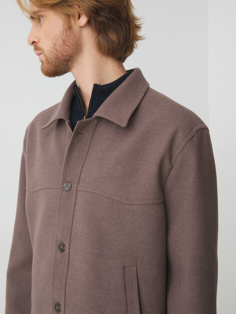 Мужская куртка-рубашка MAISON DAVID, Артикул BRUNO, серо-коричневый | 4581208. Ракурс 3