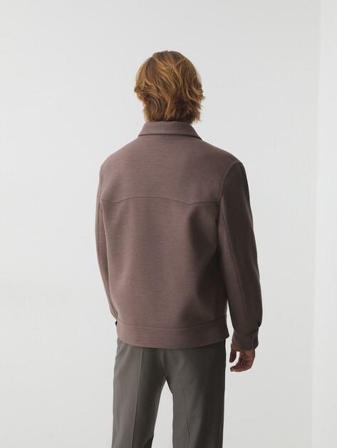 Мужская куртка-рубашка MAISON DAVID, Артикул BRUNO, серо-коричневый | 4581208. Ракурс 4