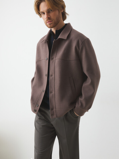 Мужская куртка-рубашка MAISON DAVID, Артикул BRUNO, серо-коричневый | 4581208. Ракурс 5