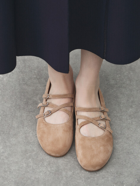 Балетки мэри-джейн TENDANCE, Артикул YS-48190A-6, бежевый | 4584571. Ракурс 6