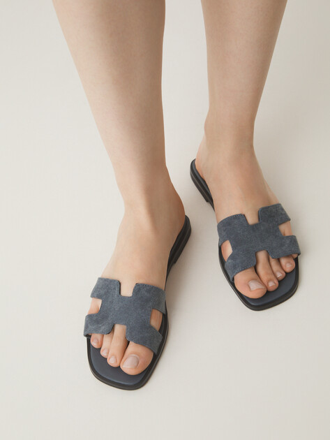 Женские шлепанцы TENDANCE, Артикул YS-48201L-10, сине-серый | 4585078. Ракурс 2