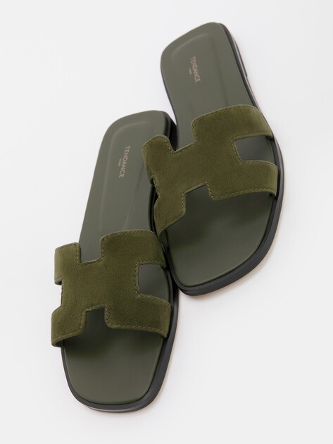 Женские шлепанцы TENDANCE, Артикул YS-48201L-1, зеленый | 4585670. Ракурс 6