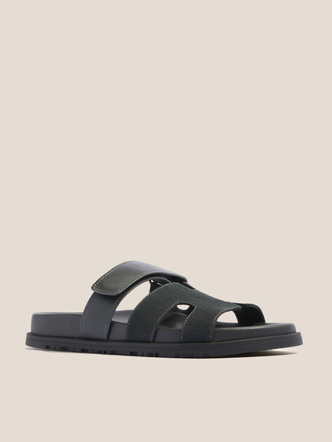 Женские шлепанцы TENDANCE, Артикул YS-48161L-3, антрацитовый | 4585968. Ракурс 2