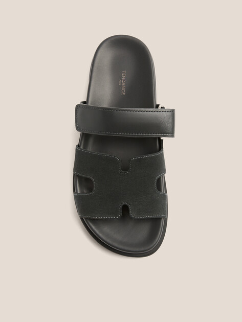 Женские шлепанцы TENDANCE, Артикул YS-48161L-3, антрацитовый | 4585968. Ракурс 4