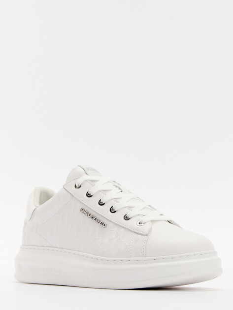 Мужские кеды KARL LAGERFELD KAPRI MENS Monogram Emboss Lo, Артикул KL52549K, белый | 4586379. Ракурс 3 Мужские кеды KARL LAGERFELD KAPRI MENS Monogram Emboss Lo, Артикул KL52549K, белый | 4586379. Ракурс 3