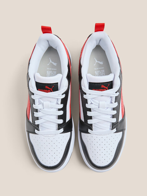 Детские кеды PUMA Puma Rebound V6 Lo Jr, Артикул 393833, черный | 4587261. Ракурс 4
