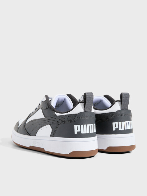 Детские кеды PUMA Puma Rebound V6 Lo Jr, Артикул 393833, темно-серый | 4587267. Ракурс 5