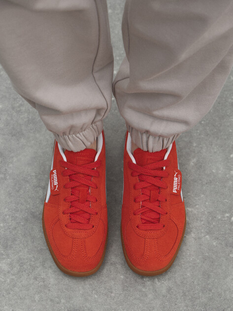 Детские кеды PUMA Palermo Jr, Артикул 397271, оранжевый | 4587557. Ракурс 6