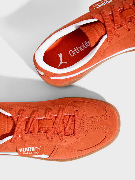 Детские кеды PUMA Palermo Jr, Артикул 397271, оранжевый | 4587557. Ракурс 3