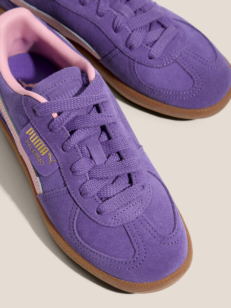 Детские кеды PUMA Palermo Jr, Артикул 397271, фиолетовый | 4587575. Ракурс 3