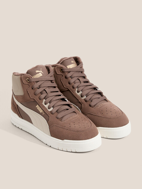 Мужские высокие кеды PUMA Shuffle Downtown Mid WTR, Артикул 402599, серо-коричневый | 4588838. Ракурс 2