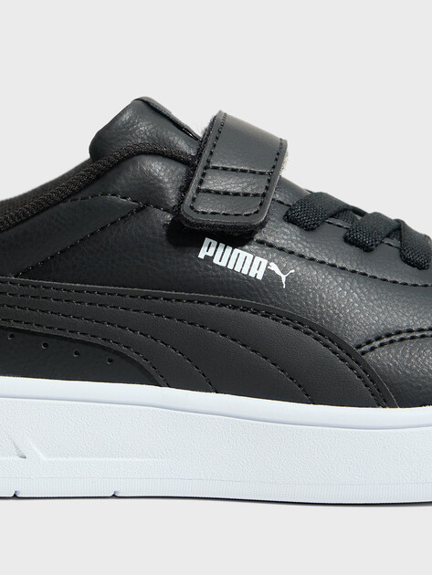 Детские кеды PUMA Court Classic Clean AC+ PS, Артикул 403751, черный | 4589324. Ракурс 3