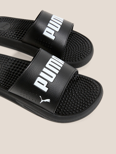 Мужские сланцы PUMA Softride Slide Massage, Артикул 383062, черный | 4589345. Ракурс 3