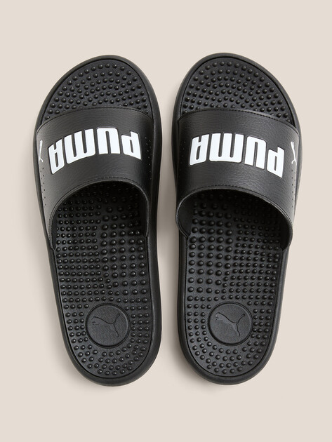 Мужские сланцы PUMA Softride Slide Massage, Артикул 383062, черный | 4589345. Ракурс 4